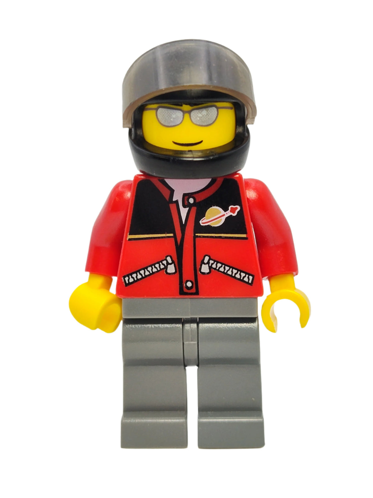Red Jacket with Zipper Pockets and Classic Space Logo, twn060