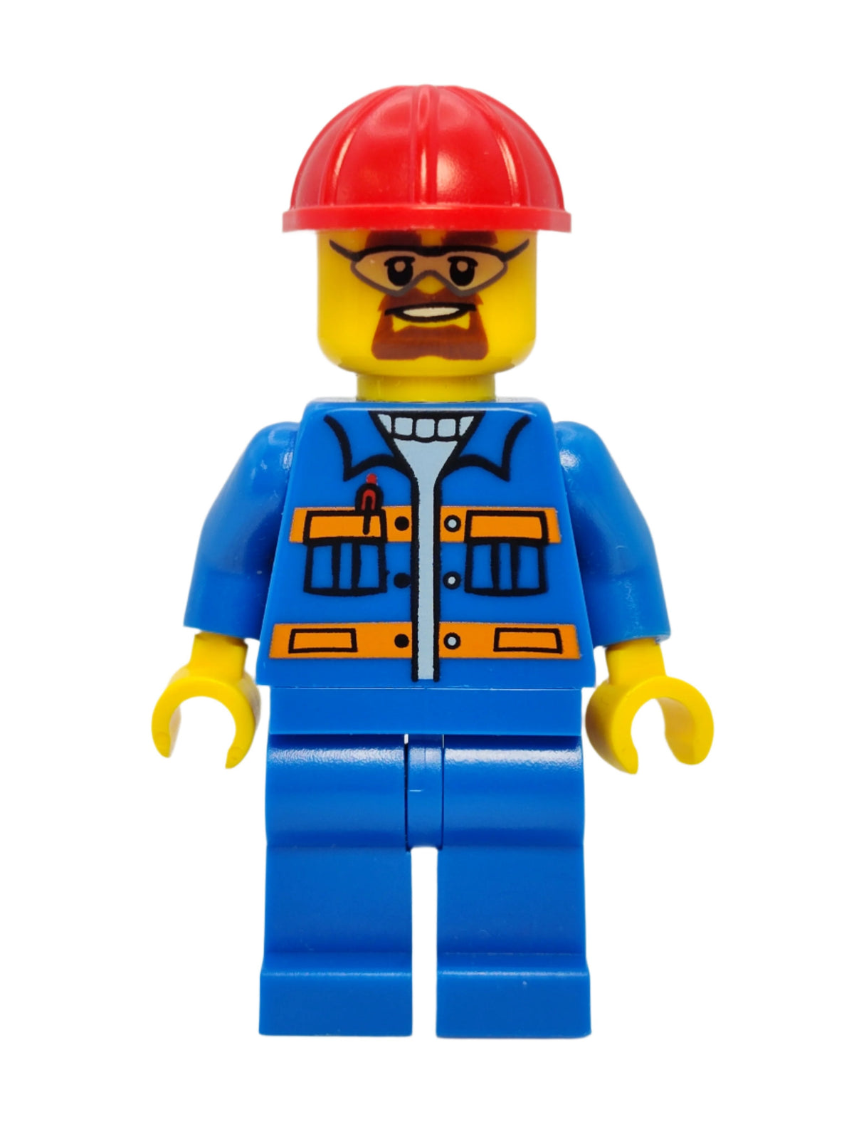 Blue Jacket with Pockets and Orange Stripes and Safety Goggles, cty0471