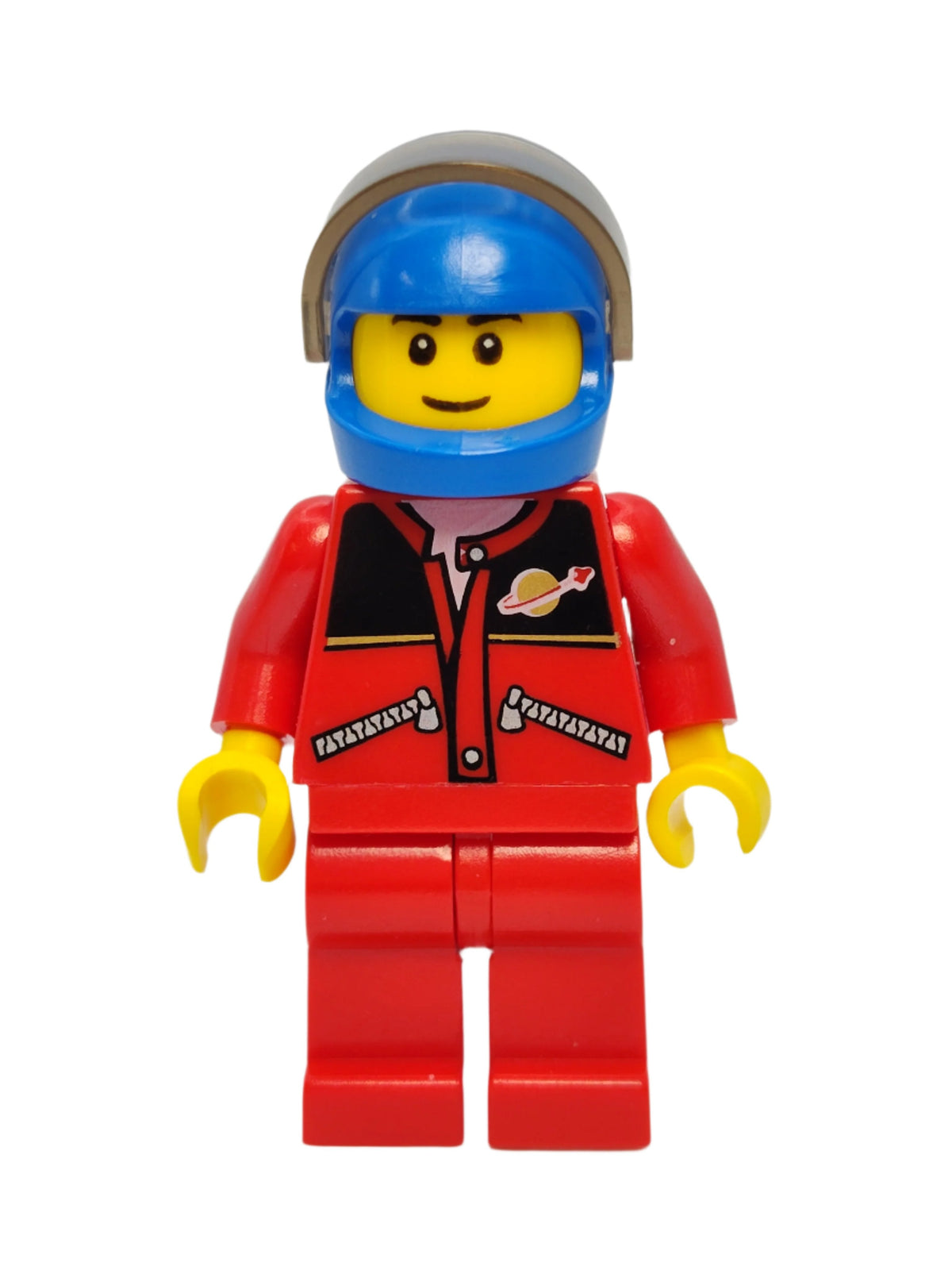 Red Jacket with Zipper Pockets and Classic Space Logo with Blue Helmet, twn163