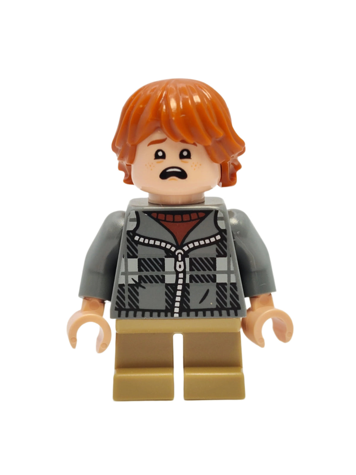 Ron Weasley - Dark Bluish Gray Plaid Jacket, hp496, LEGO® Harry Potter™ Minifigure