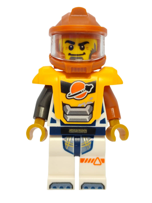Male Astronaut - White Spacesuit with Bright Light Orange Armor, cty1709