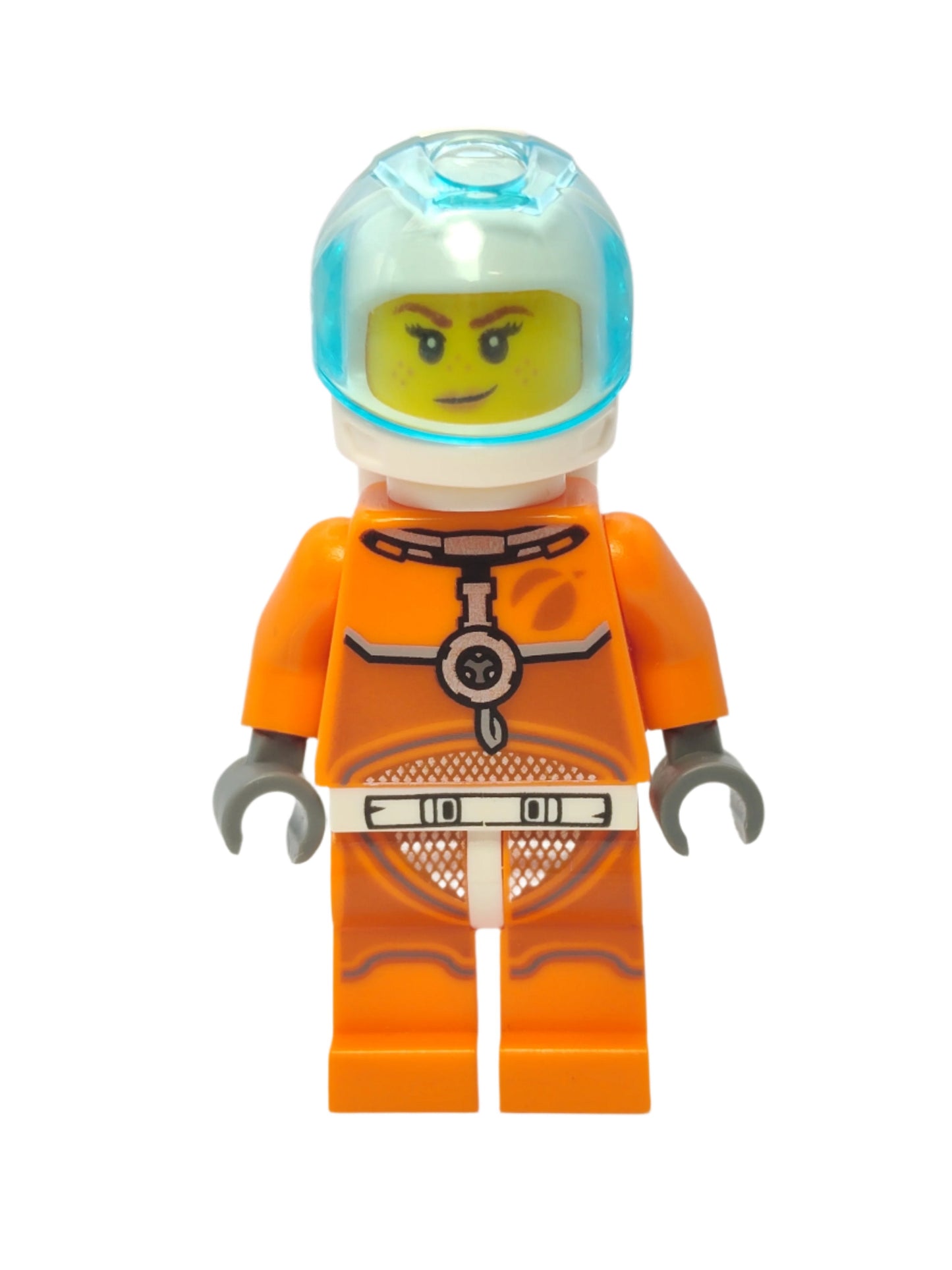 Astronaut - Orange Spacesuit with Dark Bluish Gray Lines and Freckles, cty1008