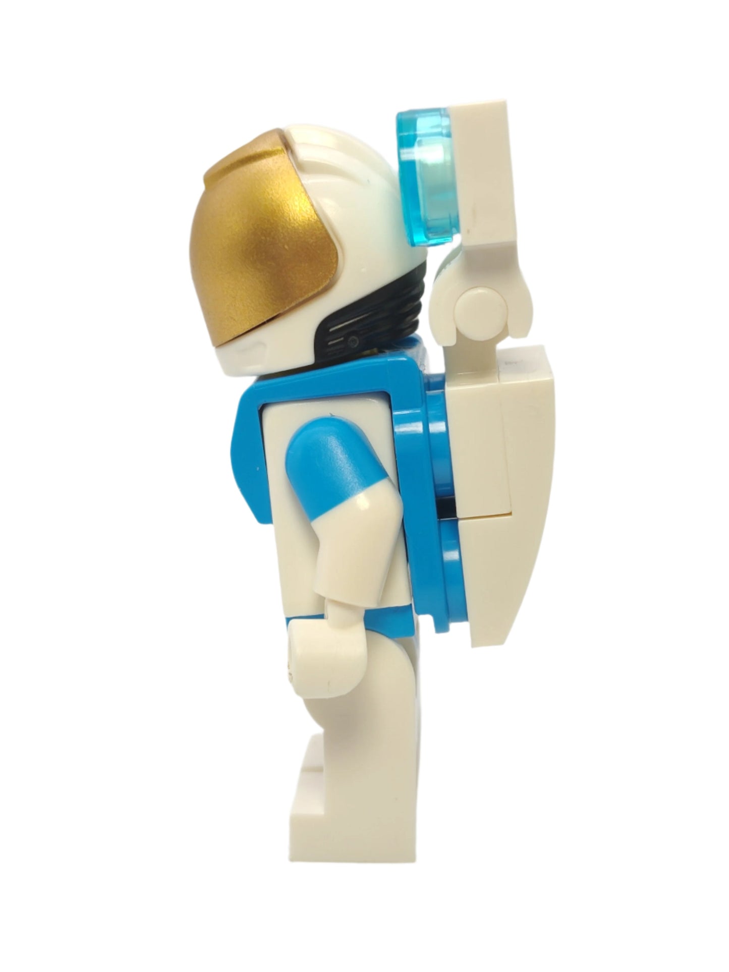 Lunar Research Astronaut - White and Dark Azure Suit with Backpack Lights, cty1414