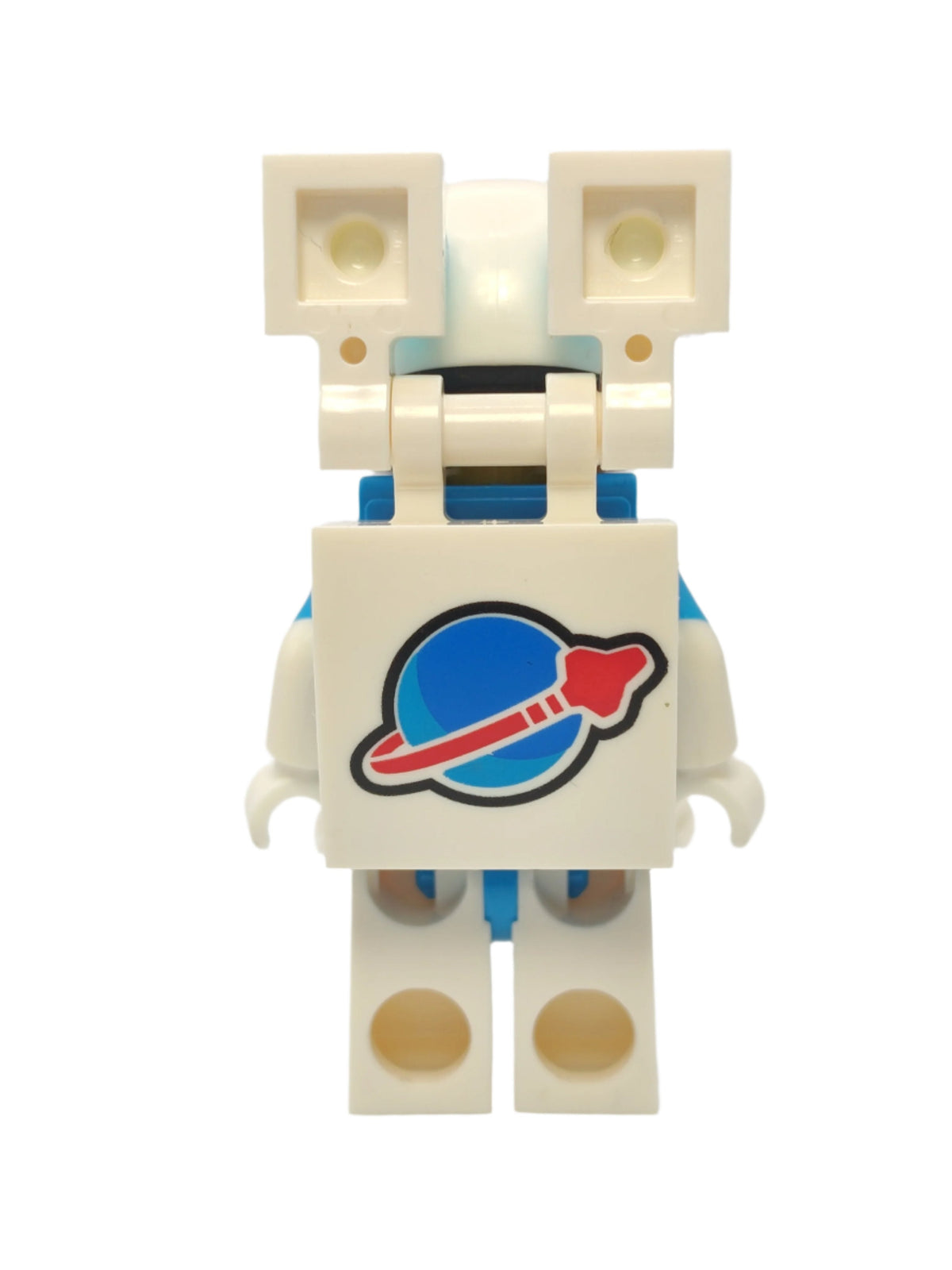 Lunar Research Astronaut - White and Dark Azure Suit with Backpack Lights, cty1414