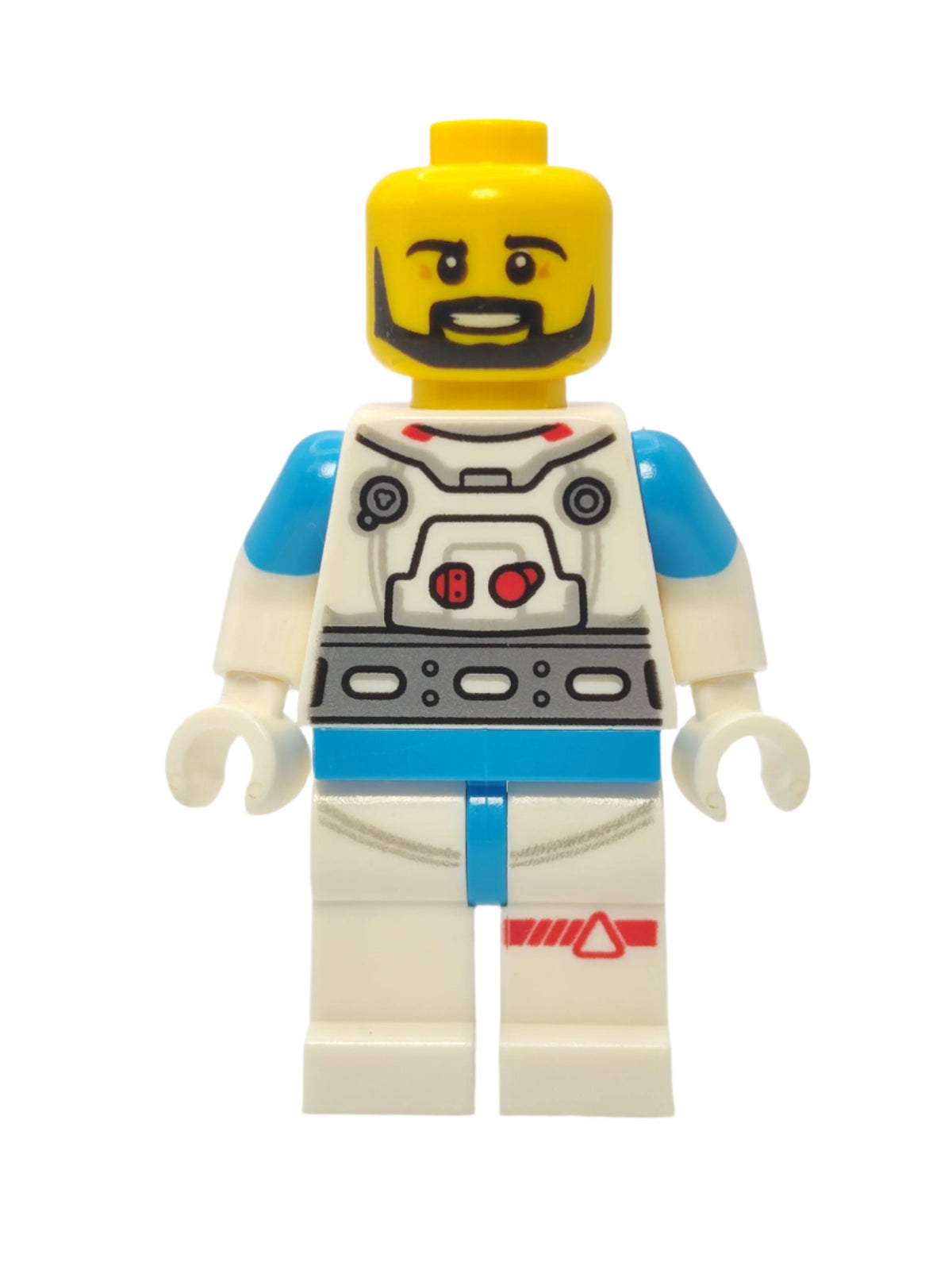 Lunar Research Astronaut - White and Dark Azure Suit with Backpack Lights, cty1414