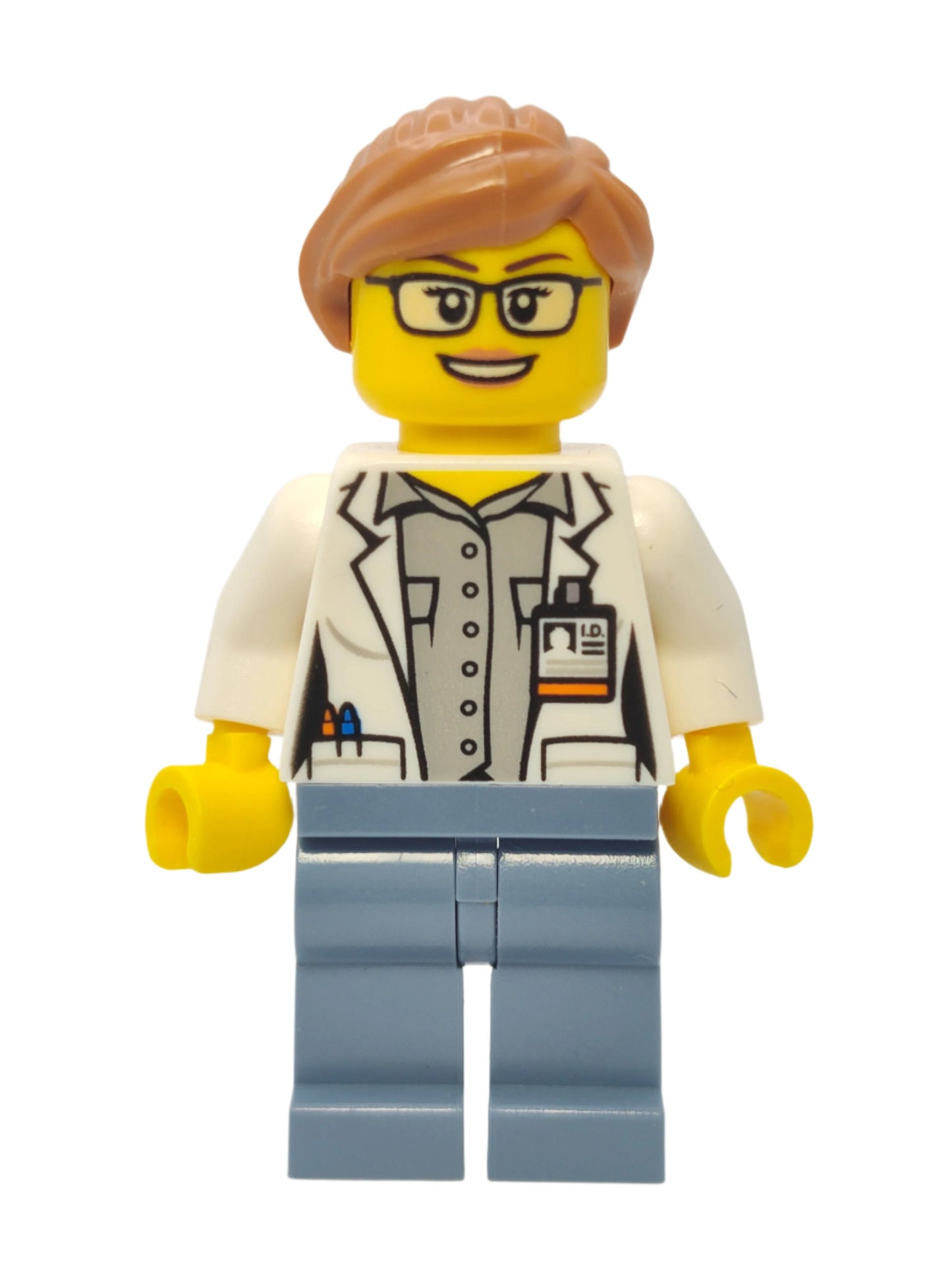Ocean Researcher - White Jacket with Glasses and Medium Nougat Hair, cty1167
