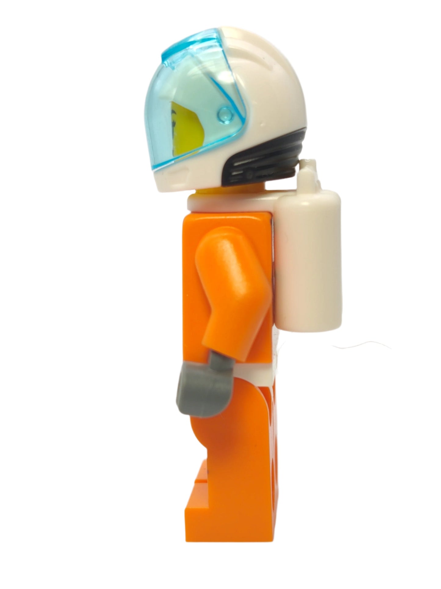 Astronaut - Orange Spacesuit with Dark Bluish Gray Lines and Open Mouth Smile, cty1065