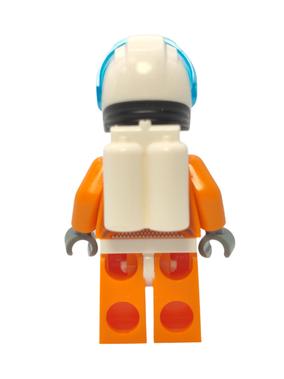 Astronaut - Orange Spacesuit with Dark Bluish Gray Lines and Open Mouth Smile, cty1065