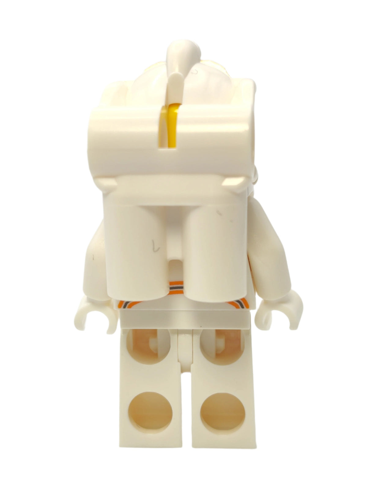 Astronaut - White Spacesuit with Orange Lines and Closed Mouth Smile, cty1064