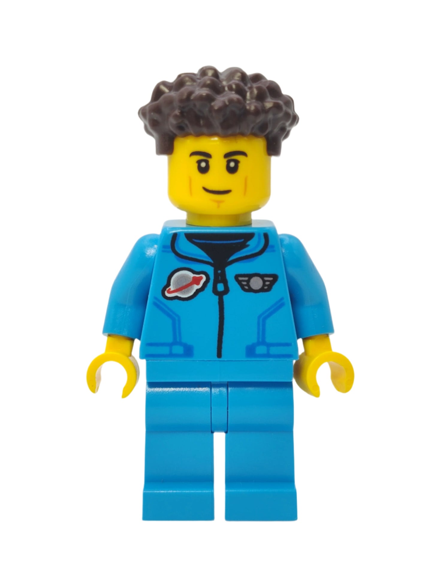 Lunar Research Astronaut - Dark Azure Jumpsuit and Dark Brown Coiled Hair, cty1421