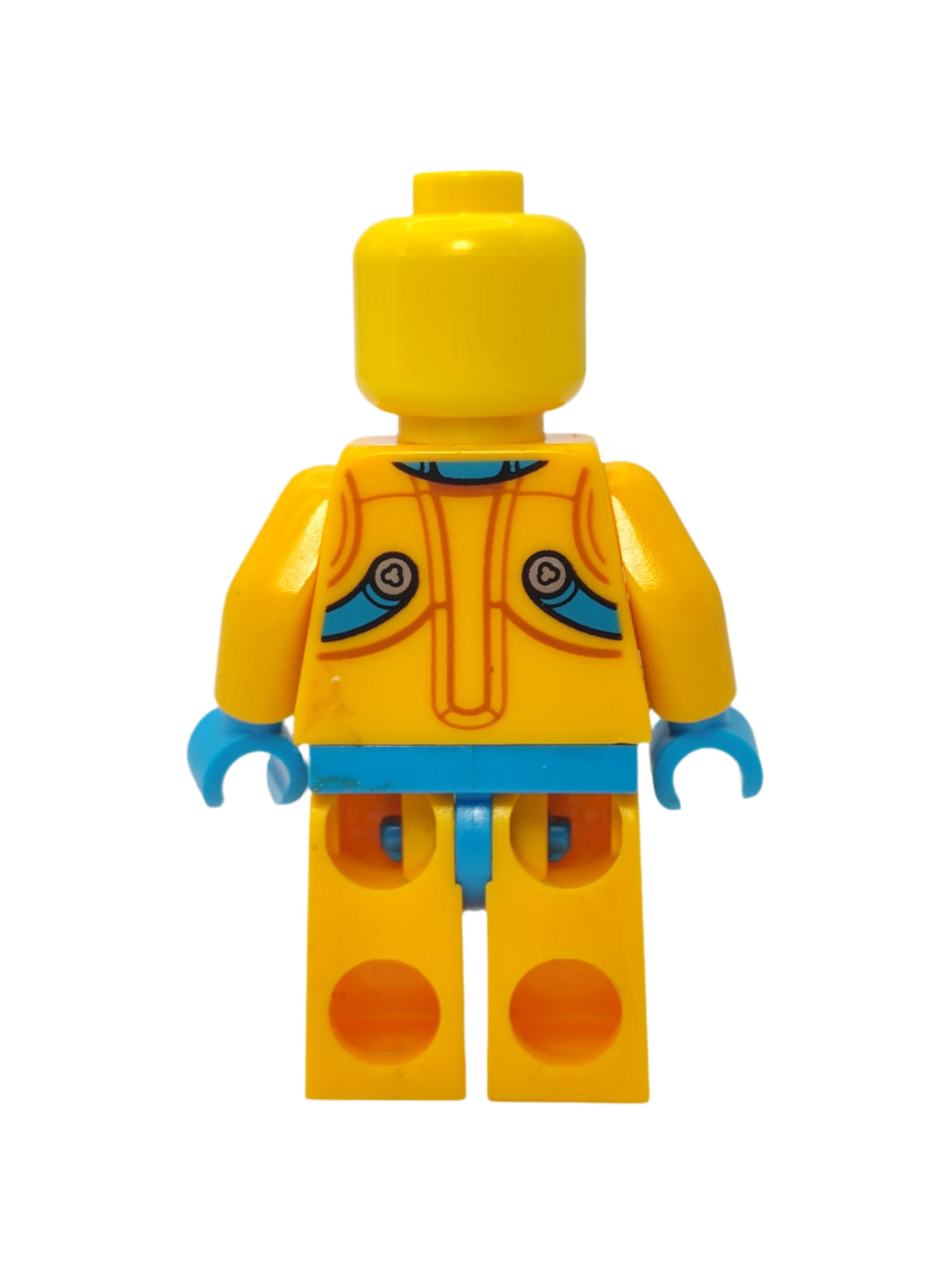 Lunar Research Astronaut - Bright Light Orange and Dark Azure Suit with Smile, cty1430