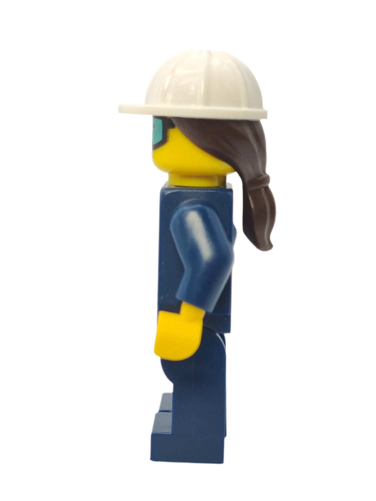 Ground Crew Technician - Dark Blue Jumpsuit and Helmet with Ponytail Hair, cty1060