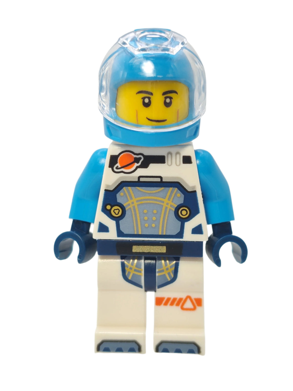 Astronaut - White Spacesuit with Dark Azure Arms and Smirk, cty1758