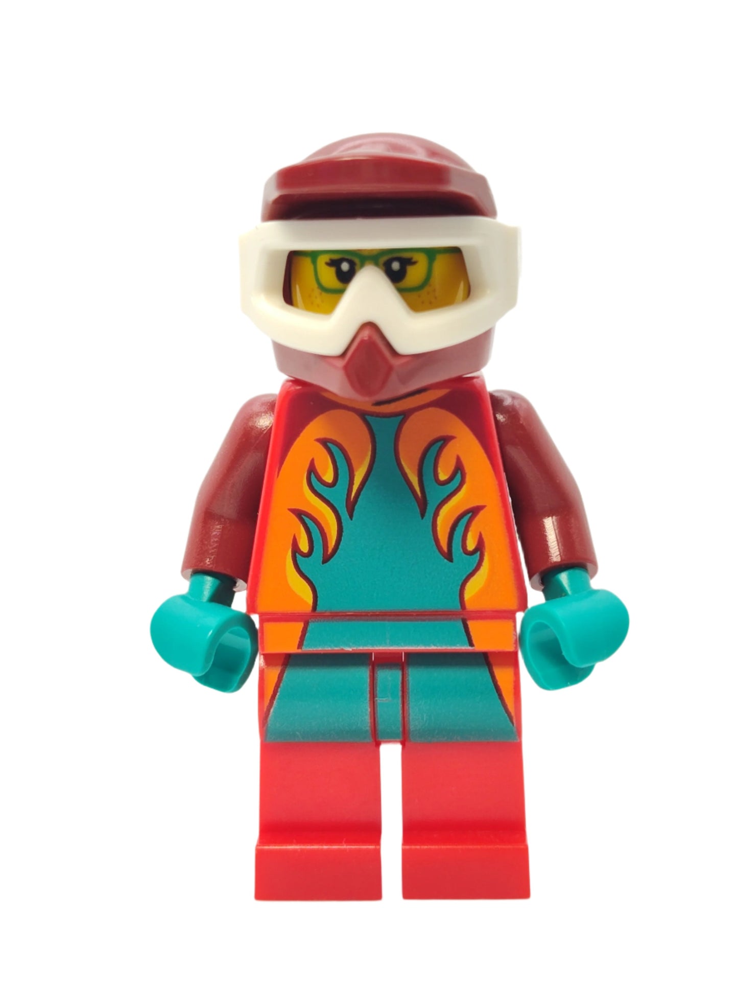 Freya McCloud - Stuntz Driver with Dark Red Jumpsuit with Flames, cty1351