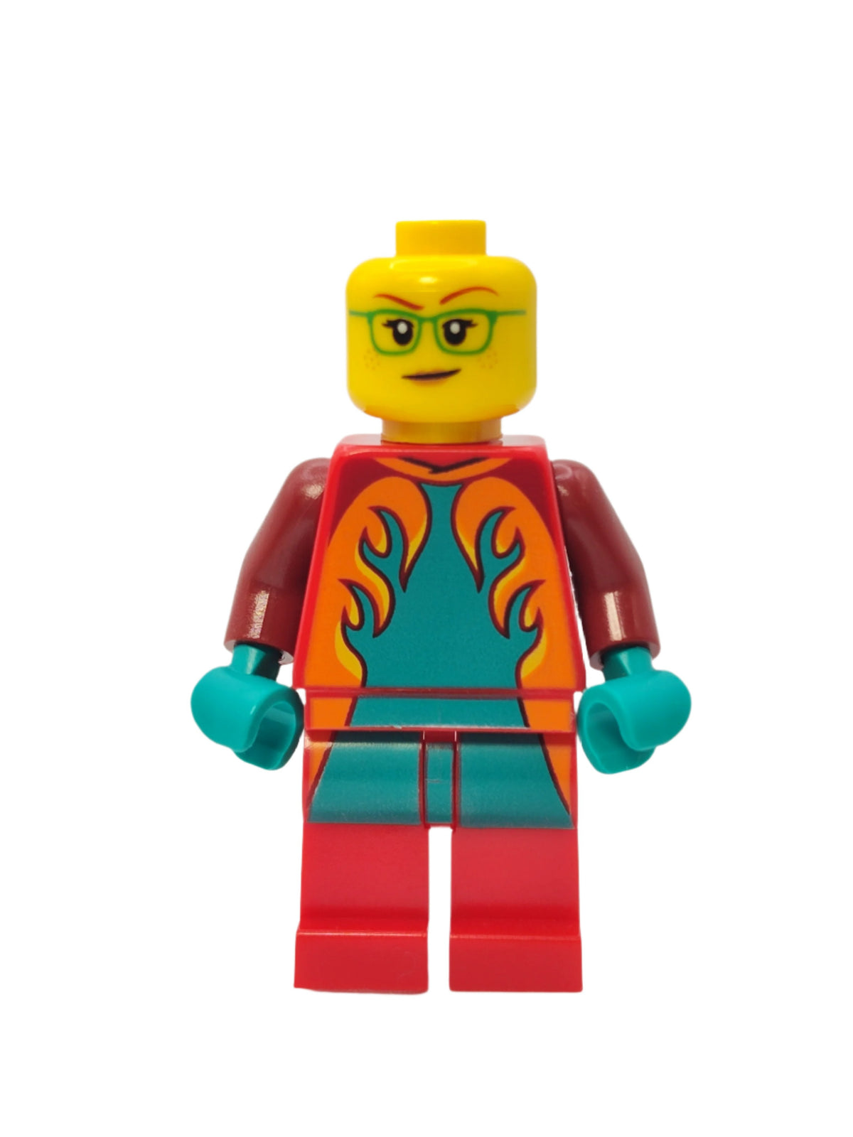 Freya McCloud - Stuntz Driver with Dark Red Jumpsuit with Flames, cty1351