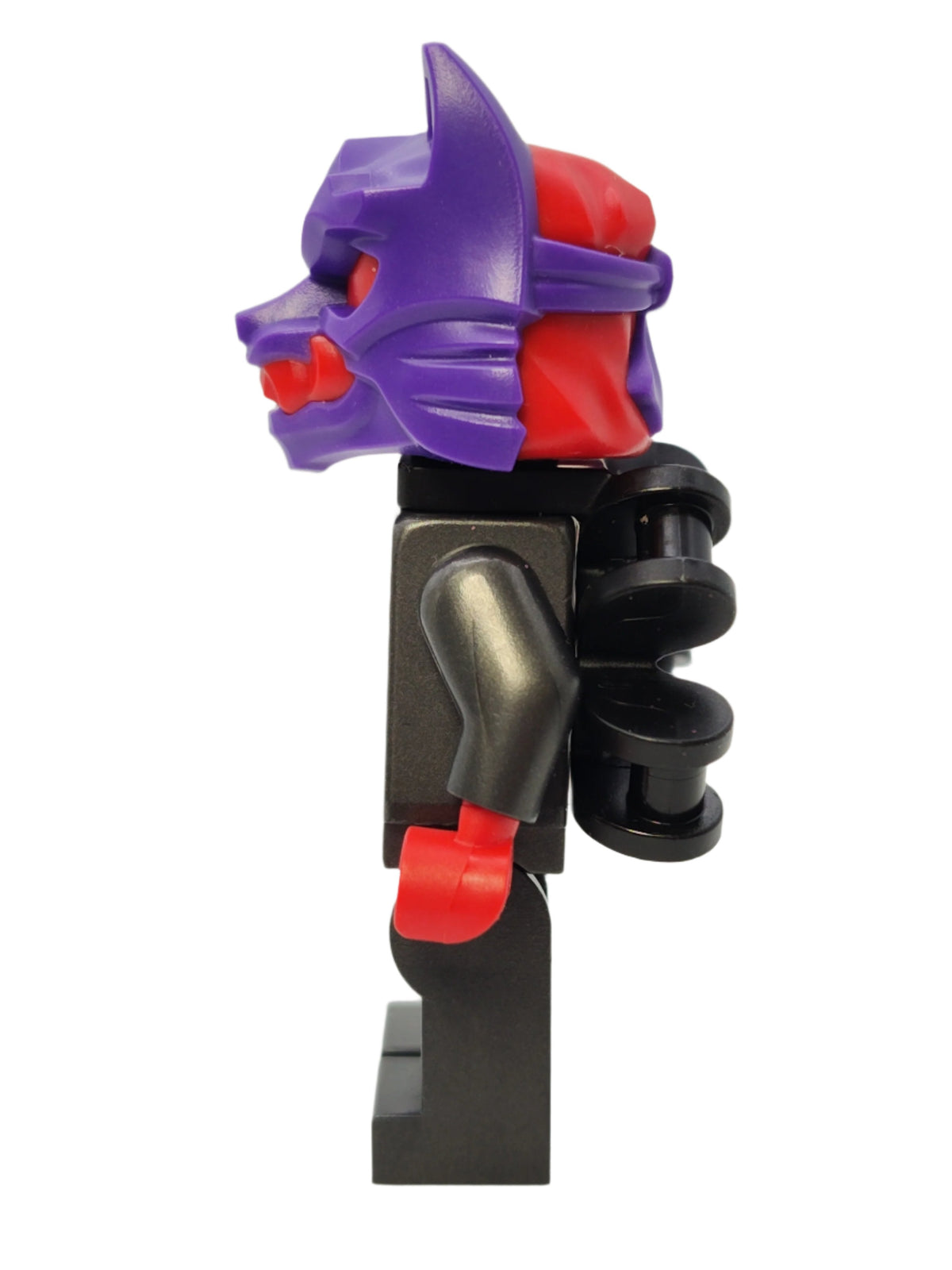 Wolf Mask Warrior - Dark Purple and Red Mask with Neck Bracket, njo0903