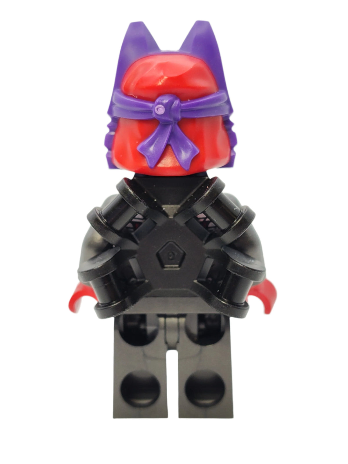 Wolf Mask Warrior - Dark Purple and Red Mask with Neck Bracket, njo0903