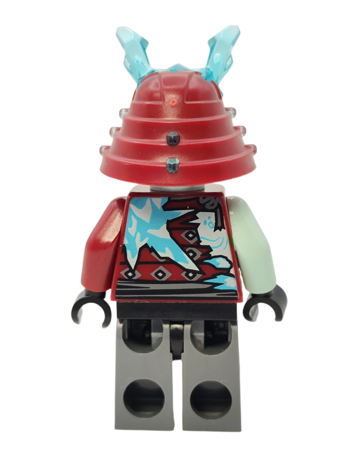 Blizzard Samurai - Ninja Helmet with Trans-Light Blue Horns, njo0549