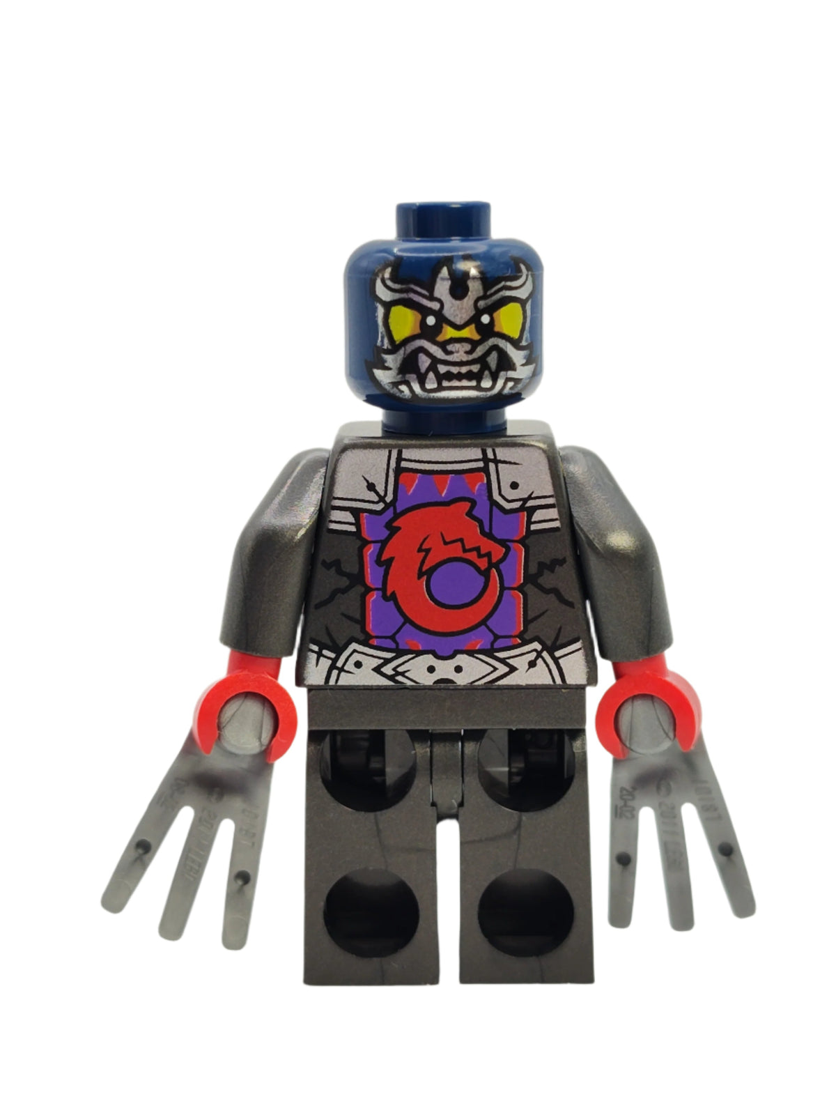 Wolf Mask Warrior - Dark Purple and Red Mask with Energy Claws, njo0899 - LEGO® Ninjago Minifigure