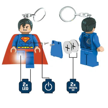 LEGO® SUPERMAN 3in SCALE MINIFIGURE LED KEYCHAIN LIGHT