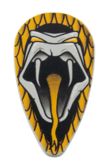 Shield Oval with HP Open Mouth Snake Head with Bright Light Orange Eyes and Tongue Pattern, 2586px13