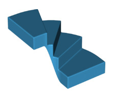Stairs 6x6x4 Curved, Part# 28466