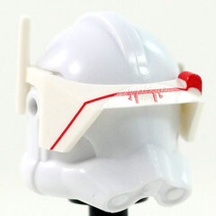 Detail Red Print White Visor- CAC