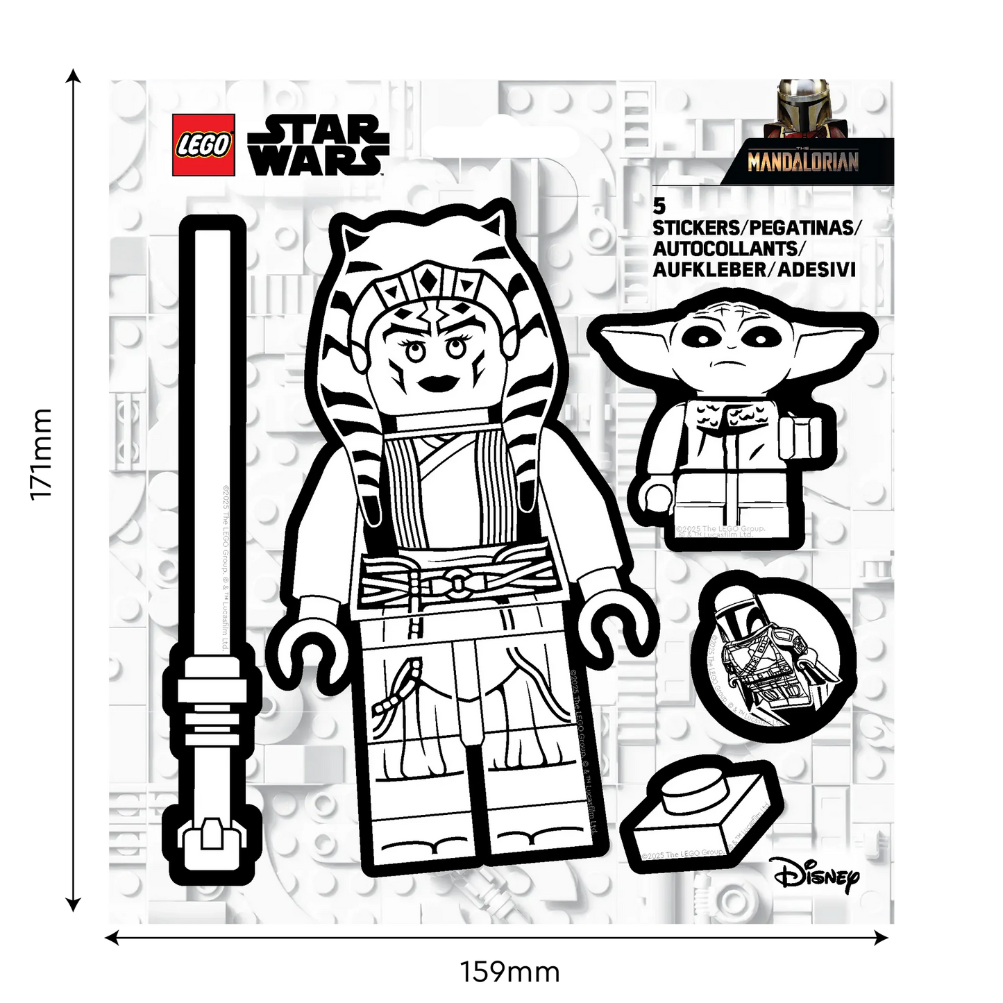 LEGO® Star Wars™ Sticker - Ahsoka Tano™ Black & White (53757)