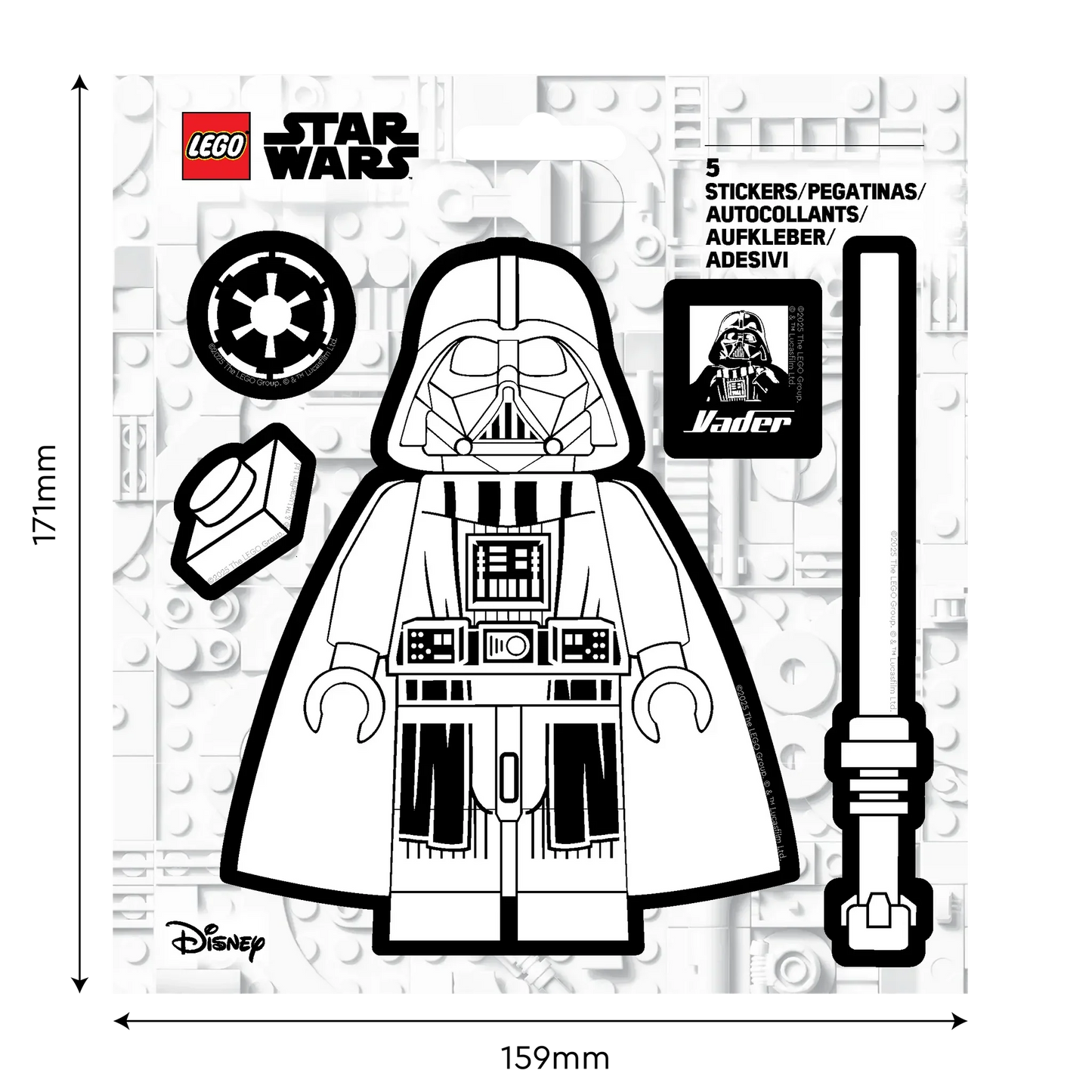 LEGO® Star Wars™ Sticker - Darth Vader™ Black & White (53750)