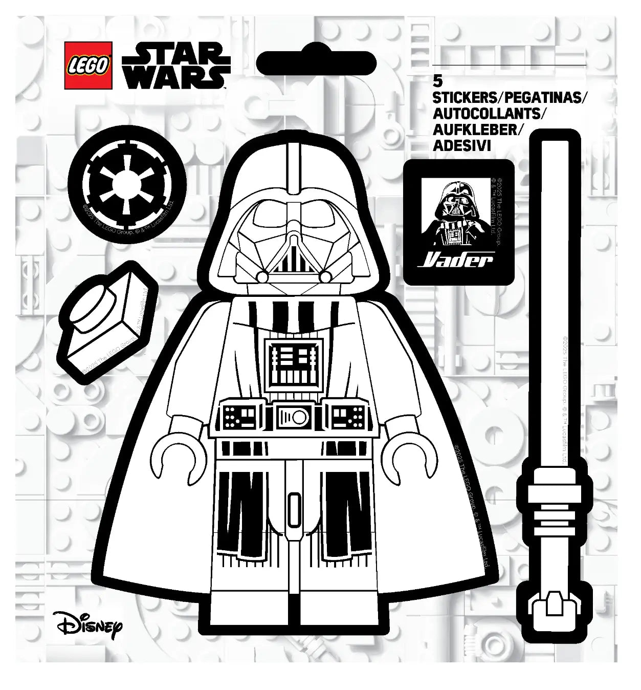 LEGO® Star Wars™ Sticker - Darth Vader™ Black & White (53750)