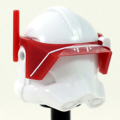 Detail White Print Dark Red Visor- CAC