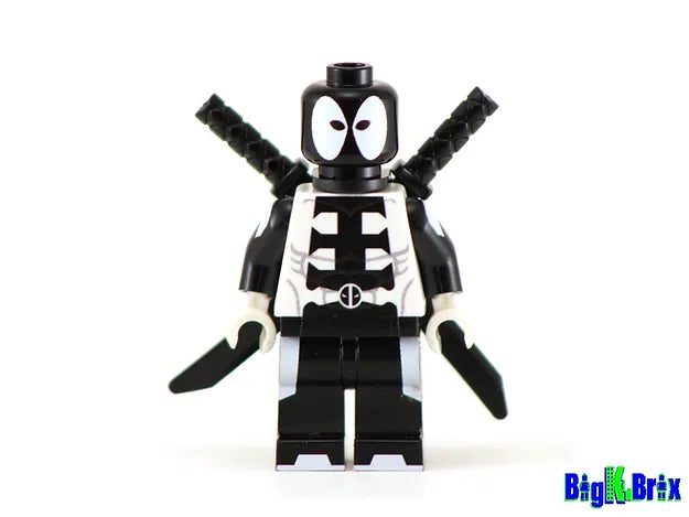 MERCPOOL Black Custom Printed & inspired Marvel Lego Minifigure.