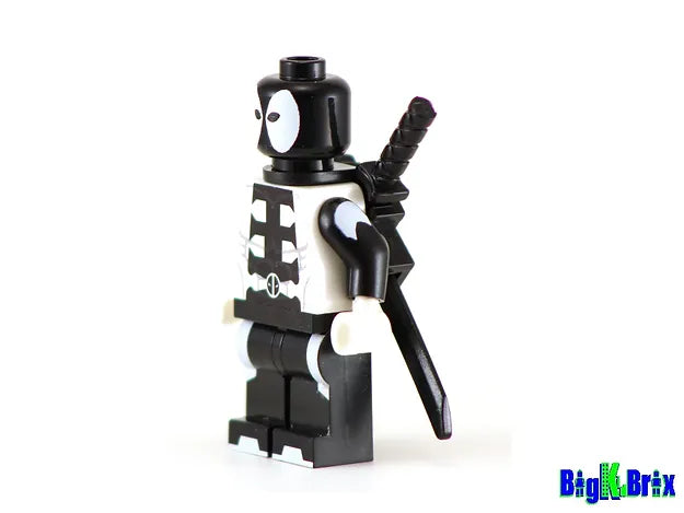 MERCPOOL Black Custom Printed & inspired Marvel Lego Minifigure.
