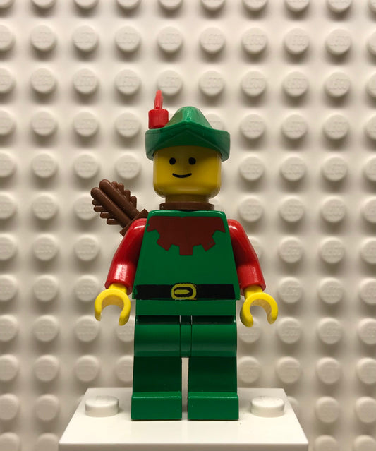 Forestman, Red, Green Hat, Red Feather, Quiver, cas137a