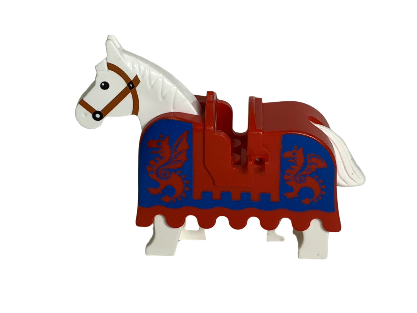 LEGO® Horse Barding, Armor Red & Blue w/ Dragons