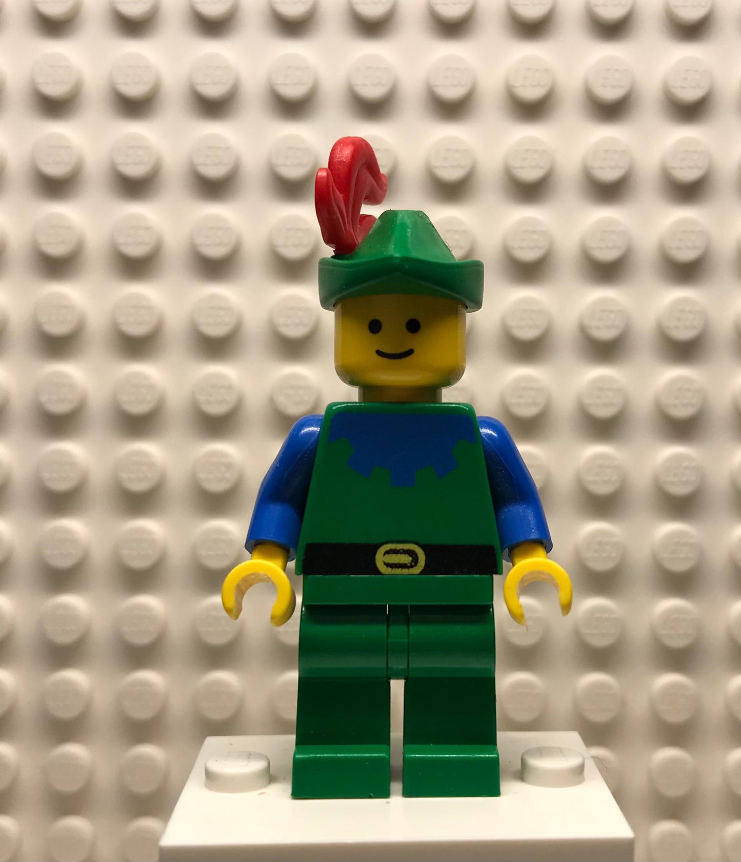 Forestman, Blue, Green Hat, Red 3-Feather Plume, cas133