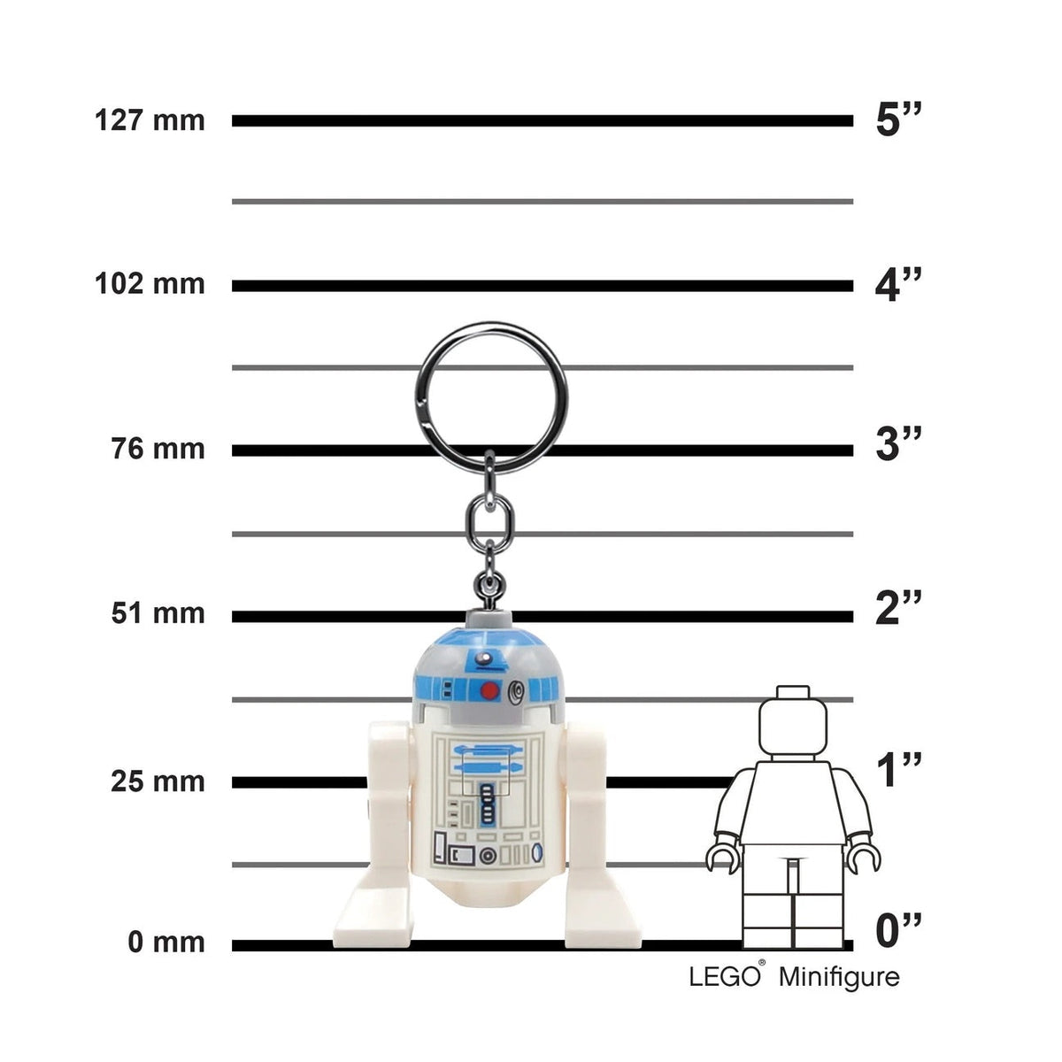 LEGO® R2-D2 Keychain LED Light 3”