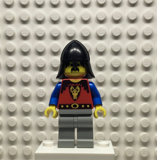 Dragon Knights - Knight 1, Light Gray Legs, Black Neck-Protector, cas014