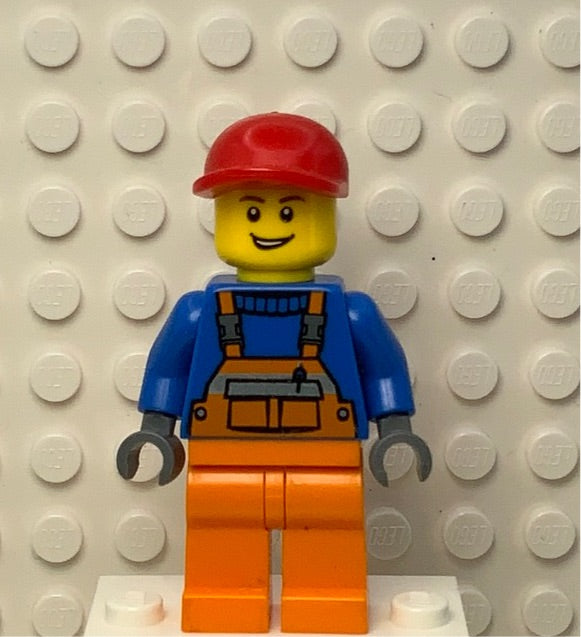 Overalls with Safety Stripe Orange, Open Grin, cty0188