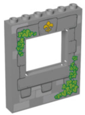 Panel 1x6x6 with Window and Castle Pattern, Part #15627pb006