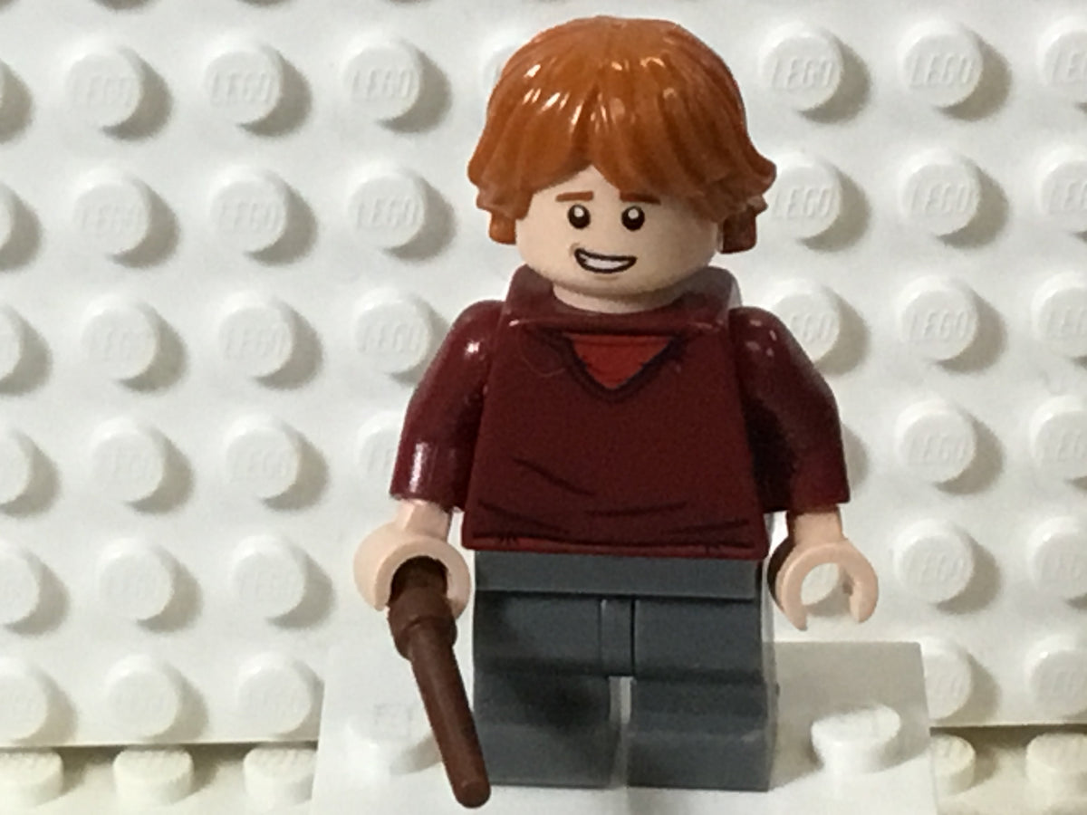 Ron Weasley - Dark Red Sweater, Dark Bluish Gray Medium Legs, hp180