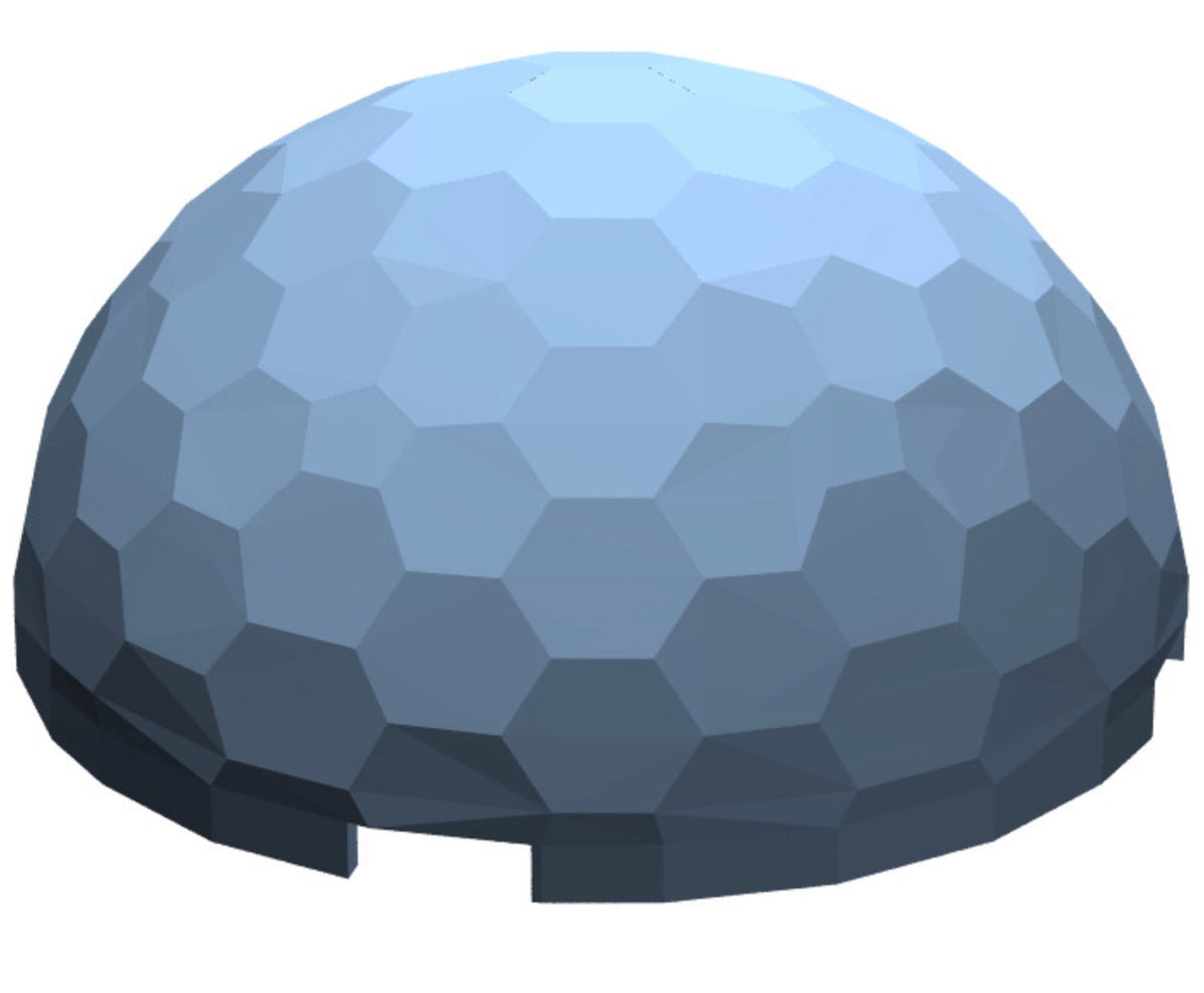 Space Cylinder Hemisphere 4x4 Multifaceted, Part# 30208