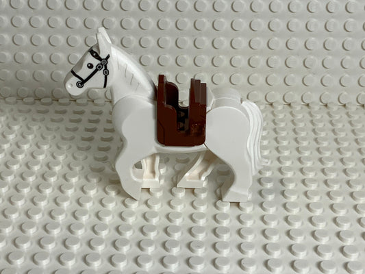 White LEGO® Horse w/ Movable Legs (Newer Version)