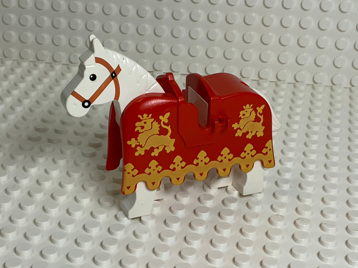 Horse Barding, Armor Red w/ Yellow Lions, 2490px3