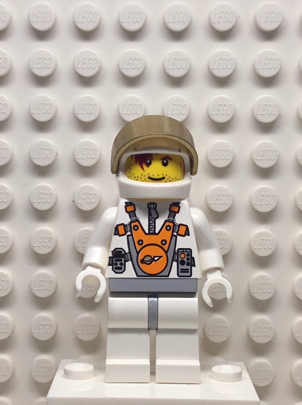 Mars Mission Astronaut with Red-Brown Hair over Eye and Stubble, mm008