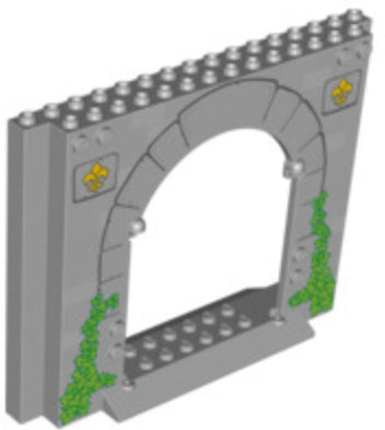 Panel 4x16x10 Castle Pattern with Gate, Part #15626pb03