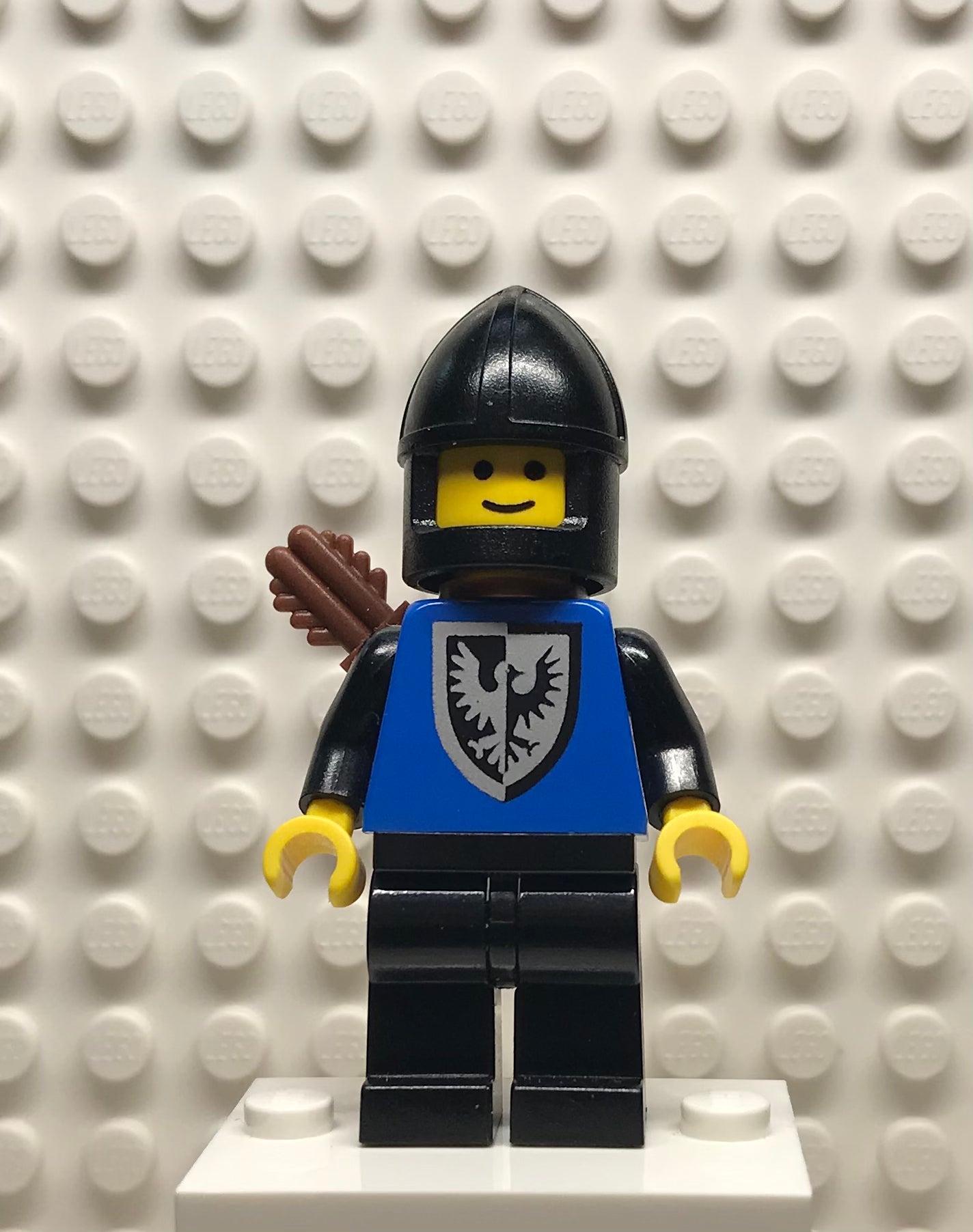 Black Falcon, Black Legs, Black Chin-Guard, Shield Bottom Round, Quiver, cas301