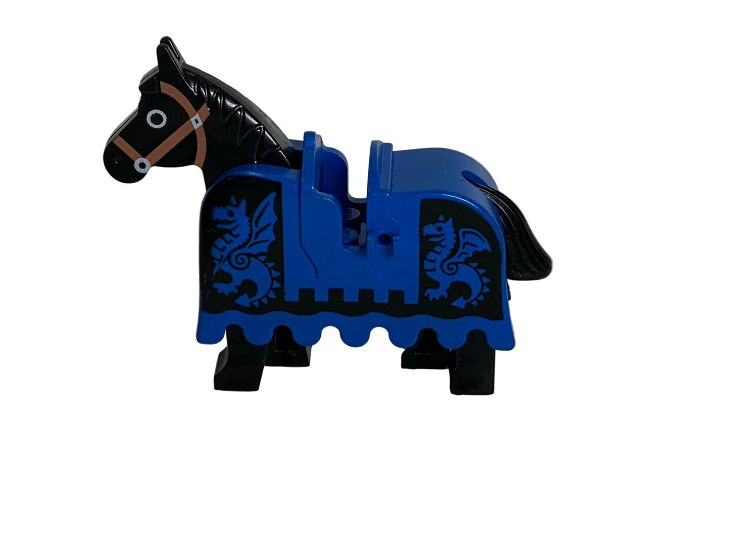 LEGO® Horse Barding, Armor Black & Blue w/ Dragons, 2490px2