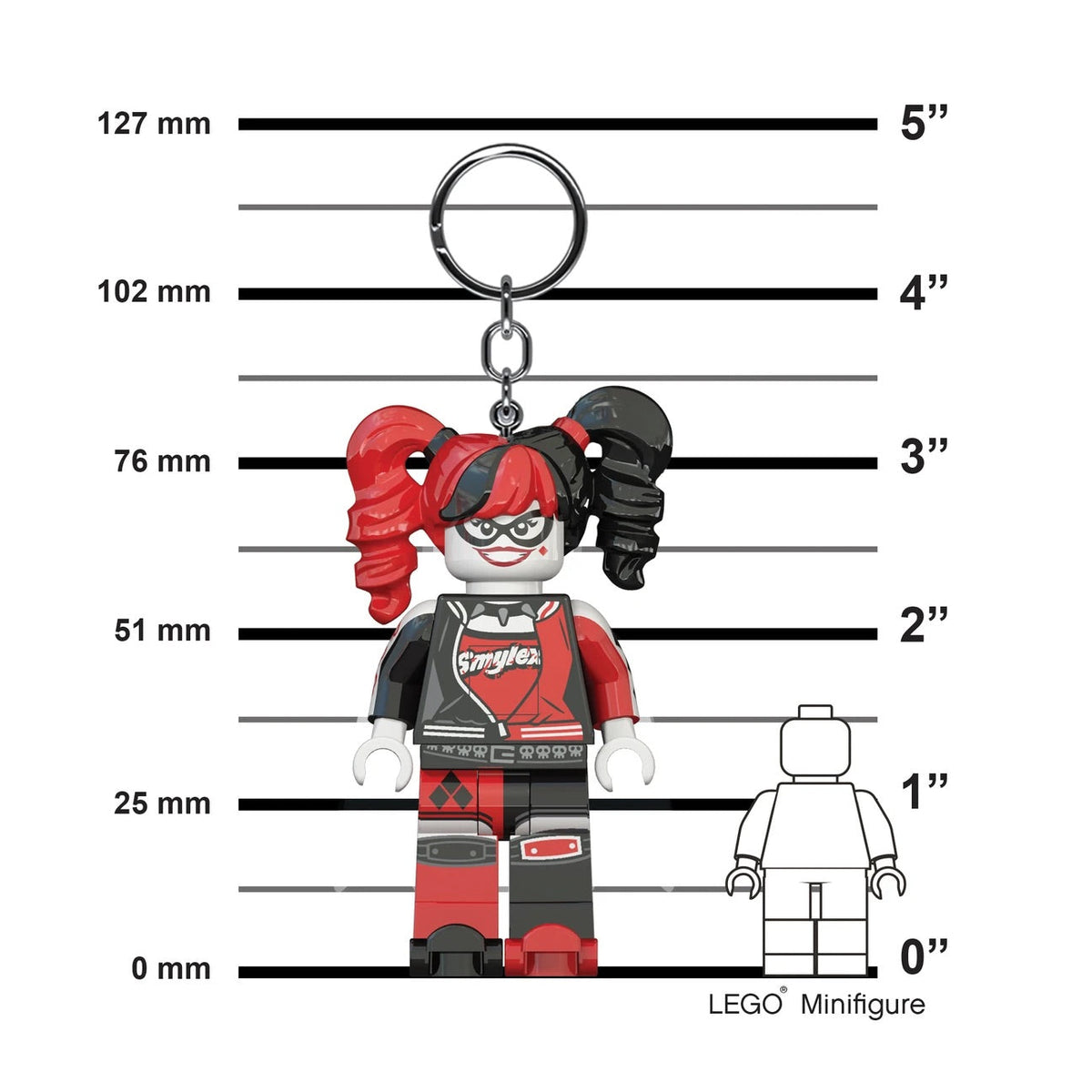 LEGO® Harley Quinn Keychain LED Light 3”