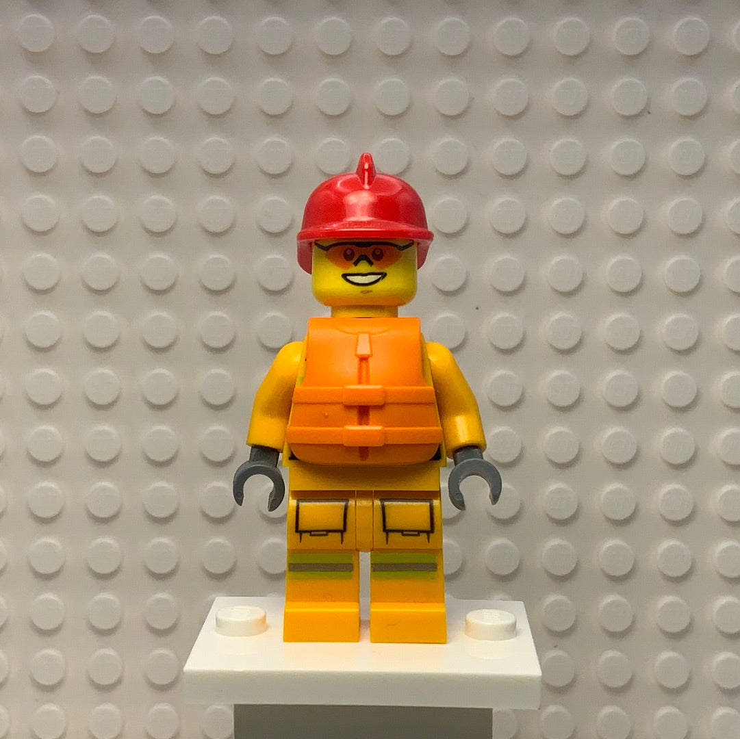 Fire - Bright Light Orange Suit, Life Jacket, cty0974